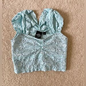 Light Blue Lace Dance Top